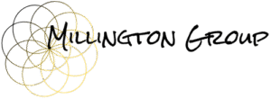 Blacklogo Millington Group with modern mandala